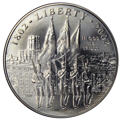 2002 West Point Acadamy BU Commemorative 90% Silver Dollar US Coin Cover