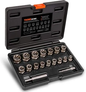 18pcs Bolt Extractor Socket Set,Impact Stripped Lug Nut Remover Extraction Tool - Picture 1 of 9