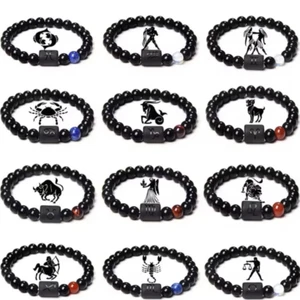 Sternzeichen Armband Damen Herren Konstellation Perlen Armband 12 Sternzeichen - Bild 1 von 17