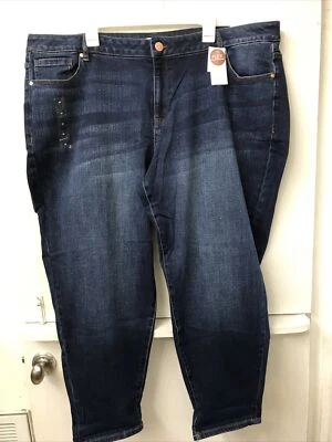 Pantalones de mezclilla Lane Bryant Flex Magic cintura tiro bajo novio talla 24 nuevos con etiquetas Foto 1 de 4