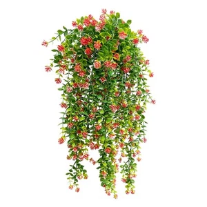 4 Pcs Hanging Artificial Flowers for Outdoors Fake Flowers Faux Hanging Plant - Picture 1 of 8