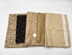 Moda Primitive Gatherings LITTLE GATHERINGS Fabric 5 Print Bundle 1.5yd+ - Picture 1 of 7