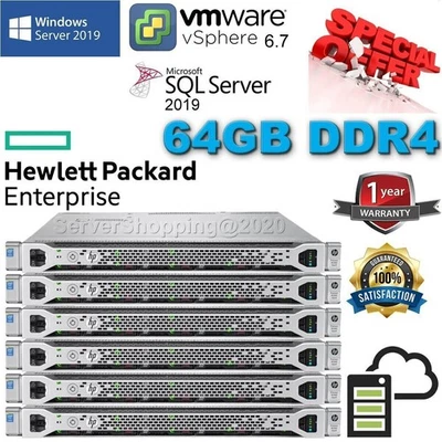 HP ProLiant DL360 Gen9 G9 14-Core E5-2680V4 2.40GHz 64GB DDR4 2x3TB SAS 7.2K - Image 1 of 4