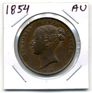 Gran Bretagna. Un penny. 1854 circa marrone non circolato - Foto 1 di 2