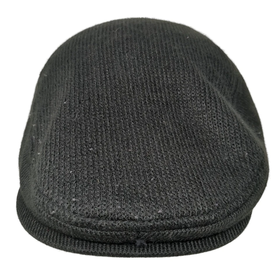 Levi's Fitted Newsboy Cap Black Medium Flat Fleece Lined Blank Polyester - Image 1 of 4