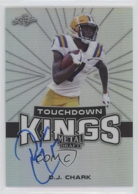 2018 Leaf Metal Draft Touchdown Kings DJ Chark #TK-DJC Rookie Auto RC - Image 1 of 2