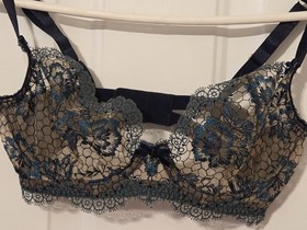 Dita Von Teese Evelina Underwire Bra in Ocean Blue - Size 34D