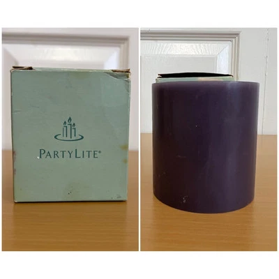 PartyLite Pillar Candle Black Orchid 3x3” - Image 1 of 4