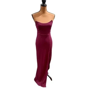 Lulus Sensational Beauty Plum Purple Strapless Maxi Dress – NWOT Size Medium - Picture 1 of 7