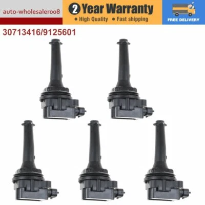 5PCS New Ignition Coil For Volvo C70 S60 S70 S80 V70 V70R XC70 XC90 T5 Turbo - Image 1 of 4
