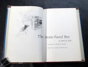 The Stone - Faced Boy ~ Paula Fox ~ Ex Library ~ 1968 HC DJ First Printing - Picture 1 of 7