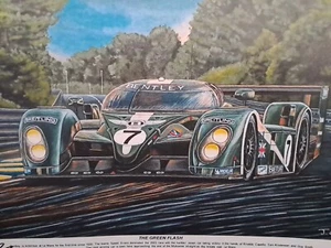 Bentley Speed 8 Kristensen & Guy Smith firmado a mano Le Mans impresión ganadora A3 Ltd. - Imagen 1 de 6