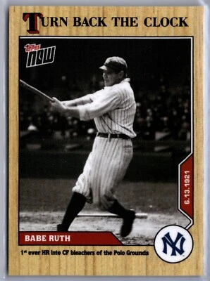 2020 Topps Now Turn Back the Clock #75 Babe Ruth New York Yankees - Image 1 of 2