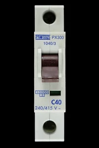 PROTEUS 40 AMP CURVE C 10kA MCB CIRCUIT BREAKER PX300 1040/3 - Picture 1 of 6