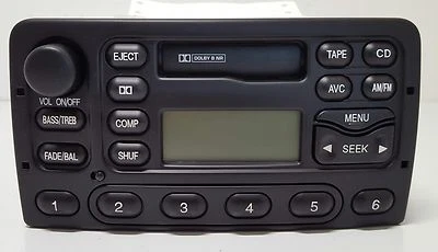 Novo rádio cassete AM FM fabricante de equipamento original compatível com 1999-2002 Mercury Cougar 98BP-18K876-AC 4700 - Imagem 1 de 4