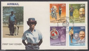 Papúa Nueva Guinea Scott 691-4 FDC - Policía, Centenario - Imagen 1 de 1