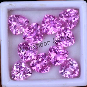 Trilione di rubino rosa Mogok naturale 7,00 mm CERTIFICATO 10 pezzi pietra preziosa sfusa - Foto 1 di 7