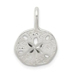 925 Sterling Silver Sand Dollar Charm Pendant 0.75 Inch - Picture 1 of 4