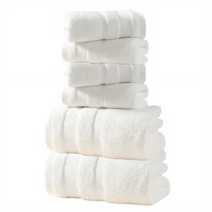 6Pcs Towel Set Luxury Bath Towel Set, 2 Bath Towels+2 Hand Towels+2 Washcloths - Picture 1 of 95