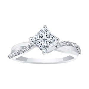 Engagement Ring 1.15 Carat Certified Lab Grown Princess Cut Diamond 950 Platinum - Picture 1 of 9