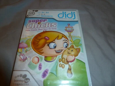 LeapFrog Didj Custom Learning Super Chicks &  Tiki Tropics Games Spelling Math - Image 1 of 4
