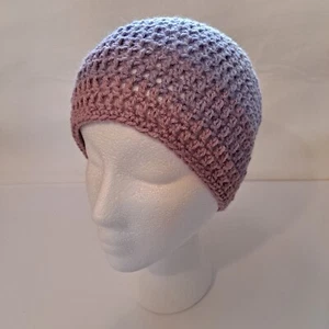 Handmade Crochet hat, beanie ombre hat, male, female, Purple, light Purple, Pink - Picture 1 of 3