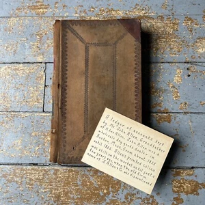 1846 Leather Store Ledger John Allen Boston, MA Dry Goods Clothing Calico Print - Picture 1 of 15