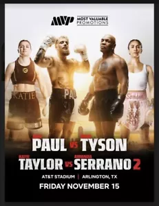 Mike Tyson vs Jake Paul Official Fight Program - Picture 1 of 1