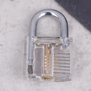 Transparent Lock Cylinder Visible Practice Padlock Training Skill For Locksmith - Picture 1 of 11