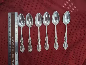 Towle Queen Elizabeth I 6 Sterling Silver Teaspoon Spoons 220 grams - Picture 1 of 12