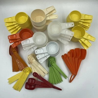 Tupperware Stacking Measuring Cup Spoon D Ring Cups Spoons YOU CHOOSE CHOICE - Image 1 of 4