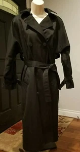 Women's Braefair Size 8 Black Trench Coat/Jacket with Removable Belt - Picture 1 of 9