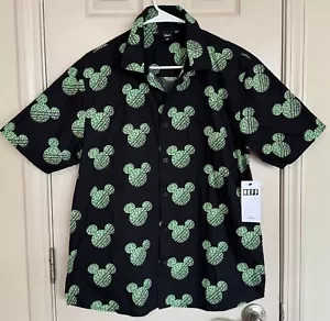 NEW Neff X Disney Mickey Mouse Black Green Button Down Shirt Men’s Size Medium / - Picture 1 of 6
