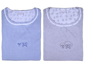 Conjunto de pijamas de oveja para damas jersey de algodón manga larga parte superior círculo lunado - Imagen 1 de 26