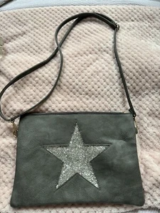 Leather Grey Cross Body Bag - Picture 1 of 4
