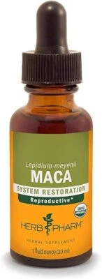 Extracto de Maca Orgánica Herb Pharm (Lepidium meyenii) 1 fl oz - Apoyo Reproductivo Foto 1 de 2