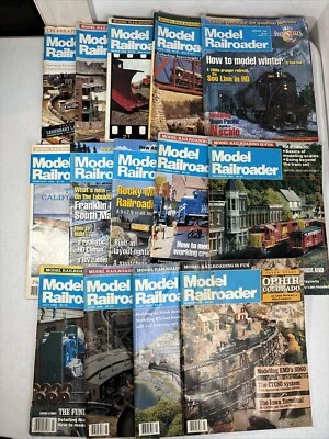 Lot Of 14 Model Railroader Magazine Random Issues From 1980’s And 1990’s Vintage - Image 1 of 4