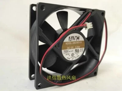 AVC D8025B12M 8025 DC12V 0.20A 80*25MM 2-Pin Double Ball Bearing Cooling Fan - Image 1 of 4