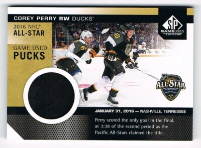 2016-17 SP Game-Used All-Star Skills Game-Used Pucks #ASGUP-CP Corey Perry - Image 1 of 2