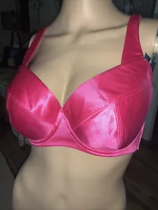 Frederick's of Hollywood Va Va Va Voom vollfiguriger Satin-Push-Up-BH PINK 32F Neu mit Etikett - Bild 1 von 11