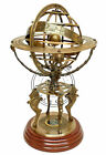 18" Nautical Brass Sphere Engraved Armillary Antique Vintage Astrolabe Compass