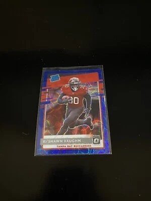 2020 Ke'Shawn Vaughn Donruss Optic Blue Scope Prizm Buccaneers RC #186 - Image 1 of 2