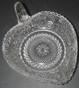 Duncan Miller Glas SANDWICH Muster 41 klarer Griff herzförmige Windel 6". - Bild 1 von 3