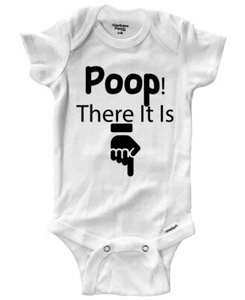 Kacke! There It Is lustiger süßer Kleinkind Einteiler Kleidung Creeper Baby Body Geschenk - Bild 1 von 2