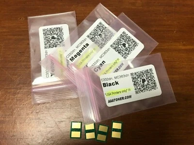 4 x Toner Chips for OKI C332dn, MC363dn, C332, MC363 Printer - Image 1 of 2
