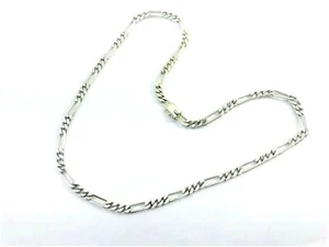 925 Sterling Silver Figaro Chain Necklace. 22"/ 56 cm 46 grams - Imagen 1 de 12