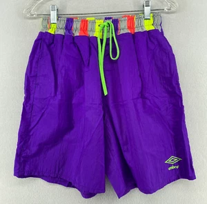 UMBRO SAND SOCCER FEDERATION Shorts Adult M Nylon Beach Swim Athletic Purple USA - Picture 1 of 16