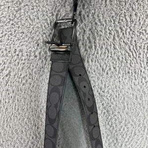 Coach Gürtel Herren 42 Grau Signatur Leder Wende Gunmetal Schnalle Monogramm - Bild 1 von 7