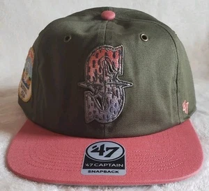 Seattle Mariners 47' Brand Captain Baseball Club Relaxed Fit Snapback Hat Cap - Picture 1 of 11