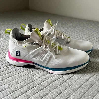 FootJoy Men’s HyperFlex Carbon Golf Shoes White Blue Pink Sz 13 Ortholite FJ - Image 1 of 4